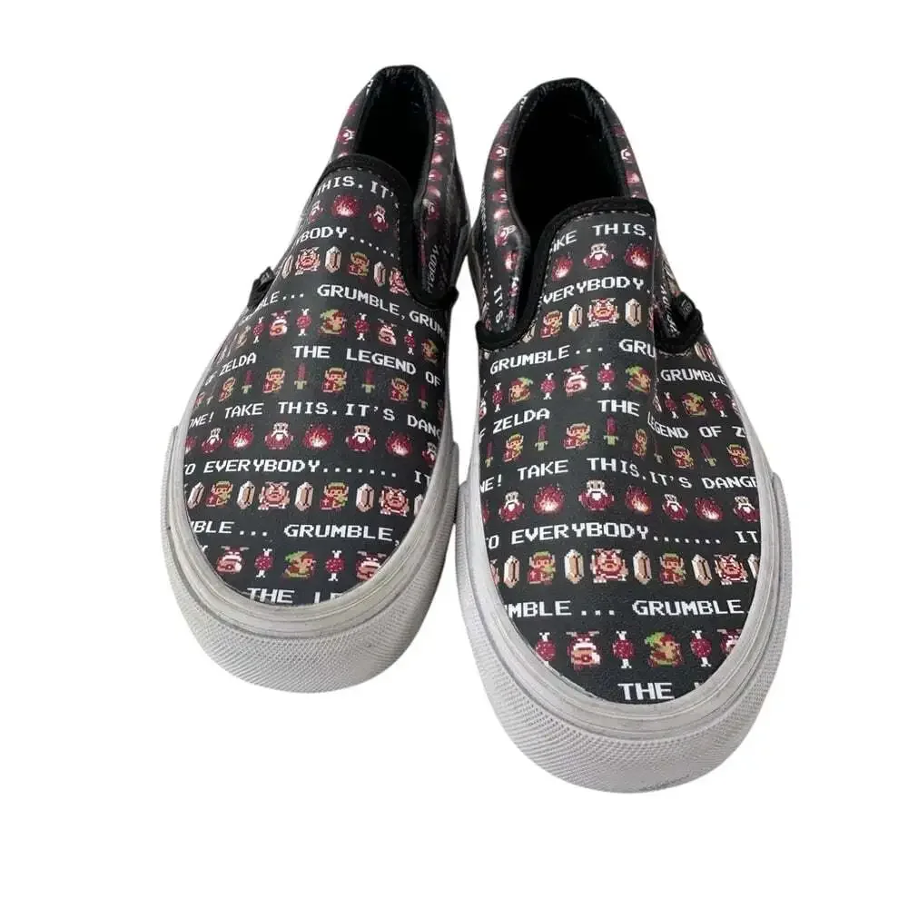 Vans Nintendo Zelda Game Over Slip On Sneakers Men 4.5 Women 6 Rare